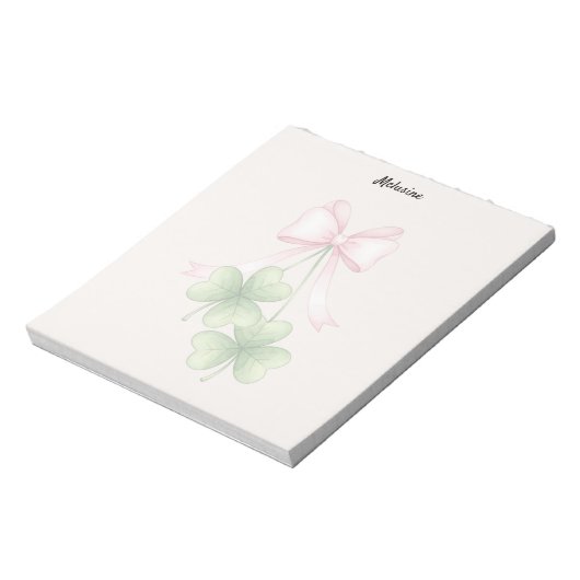 Kleeblatt und Bogen Notizblock (Rotiert)