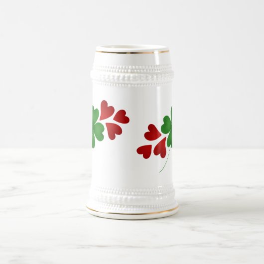 Kleeblatt und Herz Bierglas (Mittel)