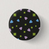 Kleeblatt- und Herzmuster Button (Vorderseite)