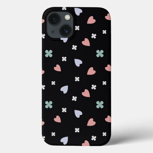 Kleeblatt- und Herzmuster Case-Mate iPhone Hülle (Rückseite)