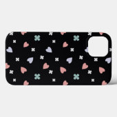 Kleeblatt- und Herzmuster Case-Mate iPhone Hülle (Rückseite (Horizontal))