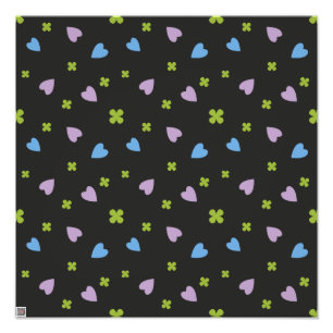 Kleeblatt- und Herzmuster Fotodruck