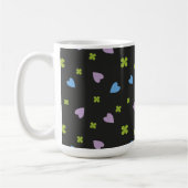 Kleeblatt- und Herzmuster Kaffeetasse (Links)