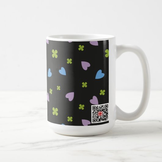 Kleeblatt- und Herzmuster Kaffeetasse (Rechts)
