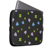 Kleeblatt- und Herzmuster Laptopschutzhülle (Vorne Rechts)