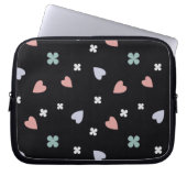 Kleeblatt- und Herzmuster Laptopschutzhülle (Vorderseite)