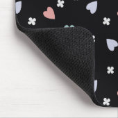 Kleeblatt- und Herzmuster Mousepad (Ecke)