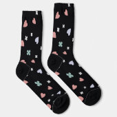 Kleeblatt- und Herzmuster Socken (Rechts)