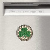 Kleeblatt und keltische Knochen Magnet Beige (In Situ (Geschirrspüler))