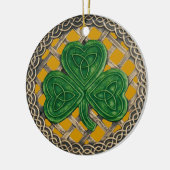 Kleeblatt und keltische Knospen Ornament Gold (Links)