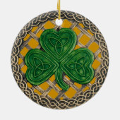 Kleeblatt und keltische Knospen Ornament Gold (Hinten)