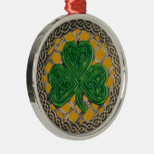 Kleeblatt und keltische Knospen Ornament Gold (Rechts)