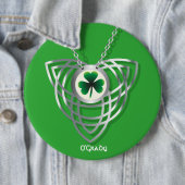 Kleeblatt und keltischer Knoten Button (Beispiel)