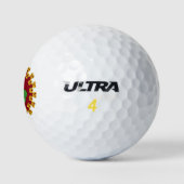 Kleeblatt und Knüpfarbeit in Rot Golfball (Logo)