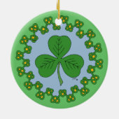 Kleeblatt und Knüpfarbeit Keramikornament (Hinten)