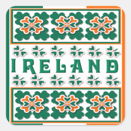 Kleeblatt und mehr quadratischer aufkleber