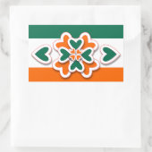 Kleeblatt und mehr rechteckiger aufkleber (Tasche)