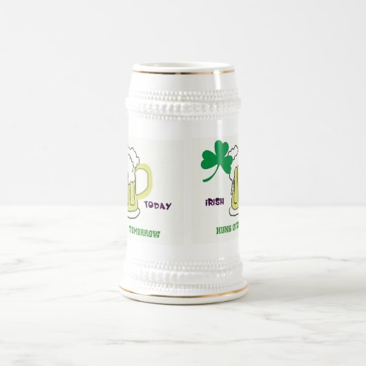 Kleeblatt und Mog des Bieres Stien Bierglas (Mittel)