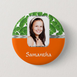 Kleeblatt und Orange Button