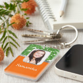 Kleeblatt und Orange Schlüsselanhänger (Vorderseite rechts)