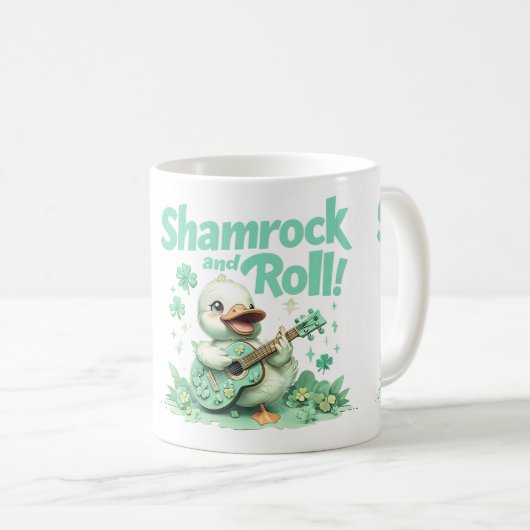Kleeblatt und Roll" Duckling Kaffeetasse (VorderseiteRechts)
