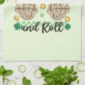 Kleeblatt- und Roll-Skelett Geschirrtuch (Gefaltet)