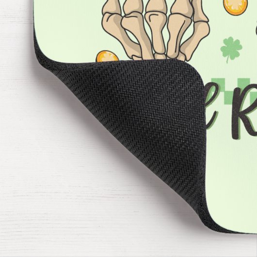 Kleeblatt- und Roll-Skelett Mousepad (Ecke)