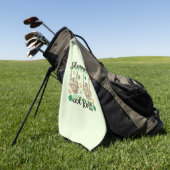 Kleeblatt und Roll - Skeletthand Golfhandtuch (Gras)