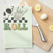 Kleeblatt und Roll - Skelettklemme Geschirrtuch (Viertel Falte)