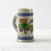 Kleeblatt und Roll St. Patrick's Day Bierglas (Vorderseite Links)