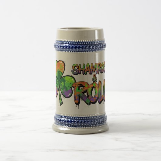 Kleeblatt und Roll St. Patrick's Day Bierglas (Mittel)