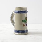 Kleeblatt und Roll St. Patrick's Day Bierglas (Vorderseite Links)