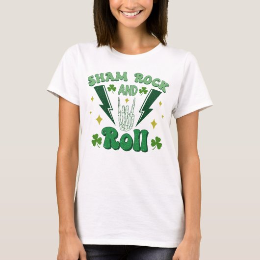 Kleeblatt und Roll St Patrick's Day T-Shirt (Vorderseite)