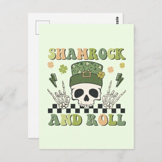 Kleeblatt und Rolle Postkarte (Vorne/Hinten)