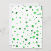 Kleeblatt unterwegs, St Patrick's Day Baby Shower Einladung (Rückseite)