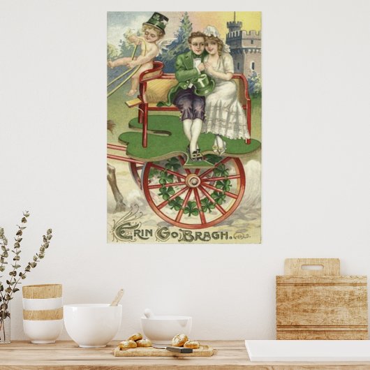 Kleeblatt Verheirateter Pferdetransporter Poster (Küche)