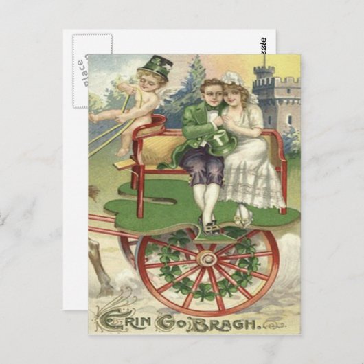 Kleeblatt Verheirateter Pferdetransporter Postkarte (Vorne/Hinten)