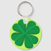 Kleeblatt vierblät trig Glücksbringer Schlüsselanhänger (Vorderseite)