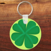 Kleeblatt vierblät trig Glücksbringer Schlüsselanhänger (Vorderseite)