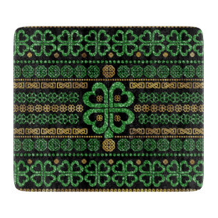 Kleeblatt Vierblättriger Kleeblatt Schneidebrett