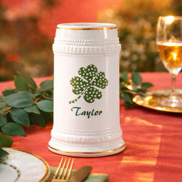 Kleeblatt Vierblättriges Kleeblatt Bierglas