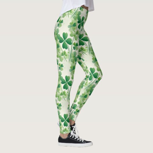 Kleeblatt Vierblättriges Kleeblatt St. Patrick's D Leggings (Rechts)