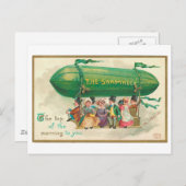 Kleeblatt Vintag St. Patrick's Day Postkarte (Vorne/Hinten)