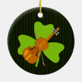 Kleeblatt Violin Keramik Ornament (Hinten)