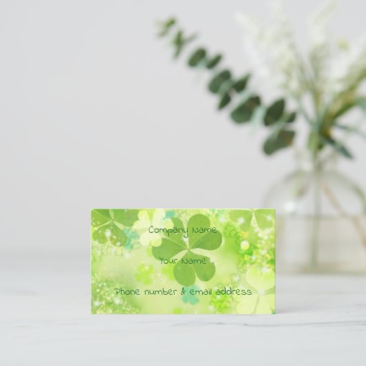 Kleeblatt Visitenkarte (Stehend Vorderseite)