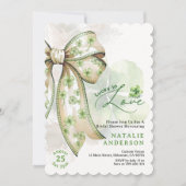 Kleeblatt Wasserfarbe Lug Liebe Brautparty Einladung (Vorderseite)