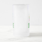 Kleeblatt Wasserfarbe - Sláinte - St Patrick Day Mattglas Bierglas (Mittel)