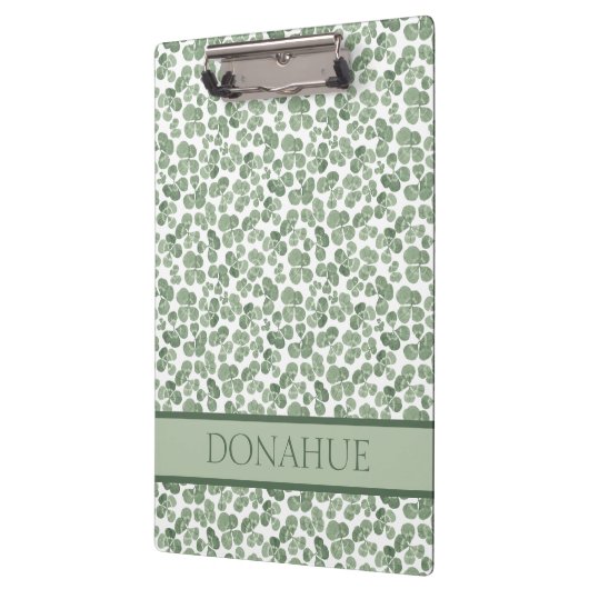 Kleeblatt Wasserfarbe St. Patrick's Clover Gemuste Klemmbrett (Links)
