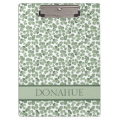 Kleeblatt Wasserfarbe St. Patrick's Clover Gemuste Klemmbrett (Vorderseite)