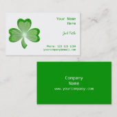 Kleeblatt Weiße Visitenkarte auf der Rückseite grü (Vorne/Hinten)